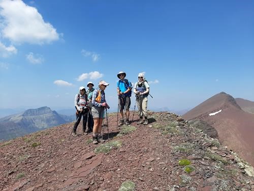 Group on the summit of Lineham Ridge.