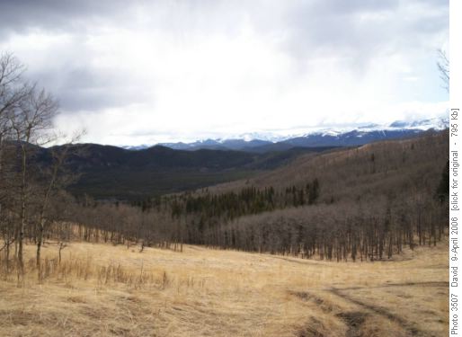 looking west in to mountains