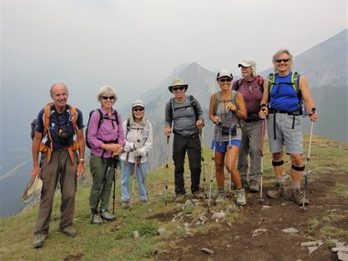 Ramblers on the summit of King Creek Ridge