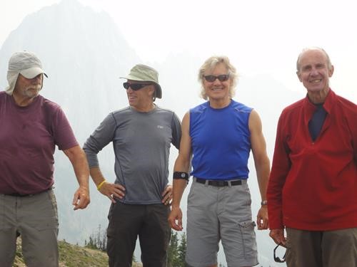 Four handsome Rambler Men on King Creek Ridge