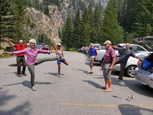 King Creek Parking Lot Yoga (sort of)