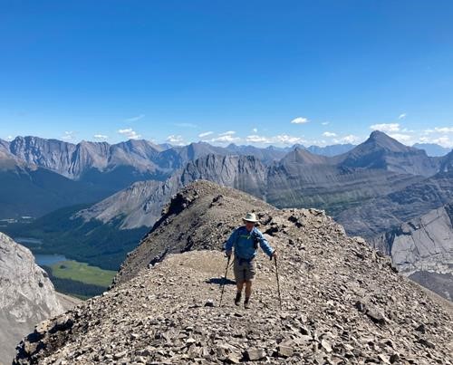 Philip on the final ridge to the peak.