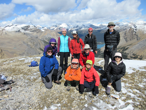 Ramblers at the summit of The Onion