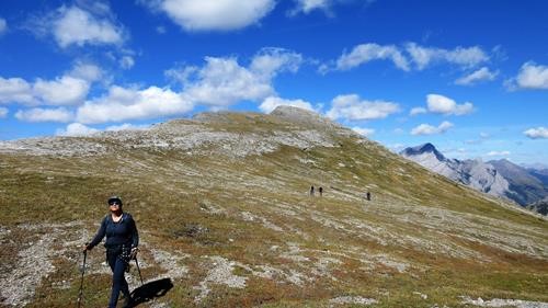 Traversing the meadows past the subpeak