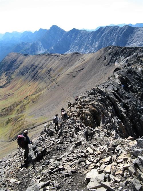Leaving the summit