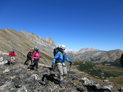 Beginning the long traverse towards Lipalian Peak