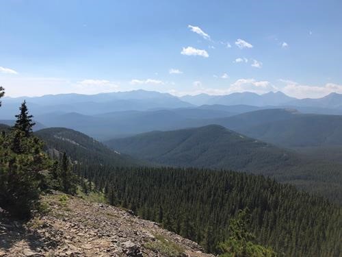 Hazy view to the west