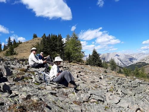 Warm rest break on West Mist Hill