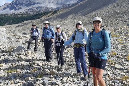 New Rambler Bern, Arnold, Alda, Doug and Bill en route to Bow Hut