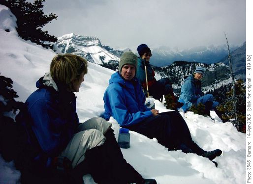 Lunch on Heart Mtn 14 April 2006