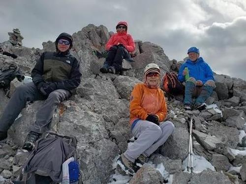On the summit of Mount Lorette.