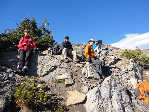 Last stop on west peak before descending