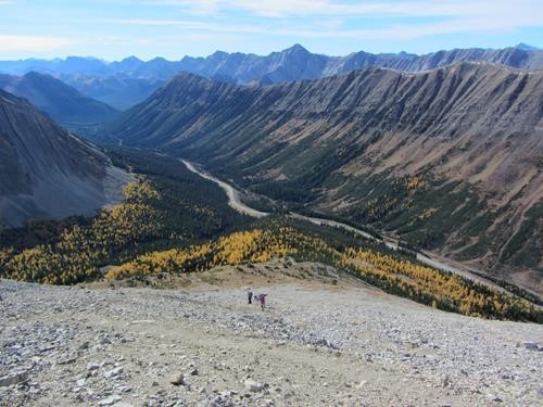 View down Highwood Valley, Highwood Ridge across the road