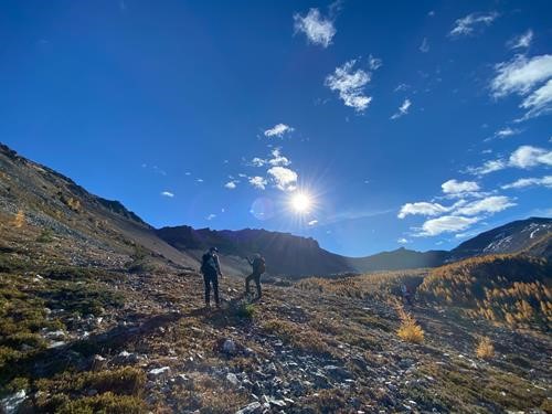 About to head up the ascent col of Unity