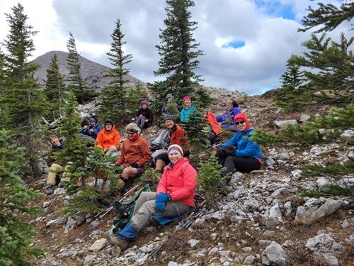 Relaxing below the first viewpoint.
