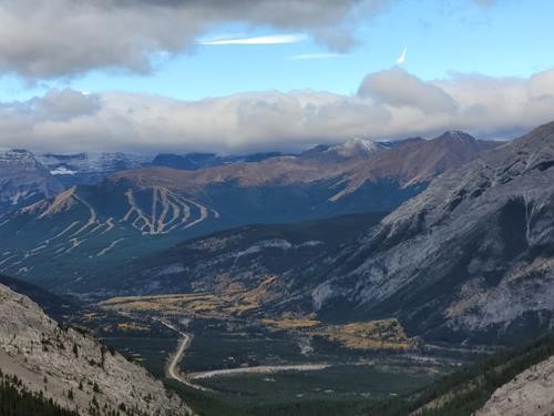 View of Nakiska ski hill.