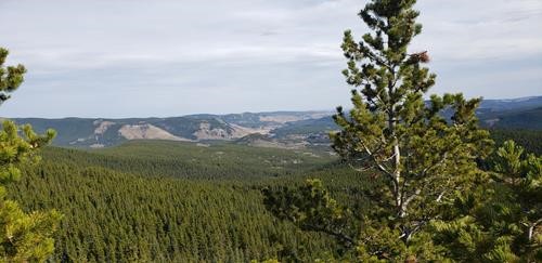 Panoramic view from the top of the knob