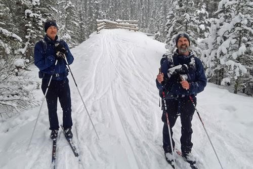 Pat and Brian at the first bridge over the Cascade river