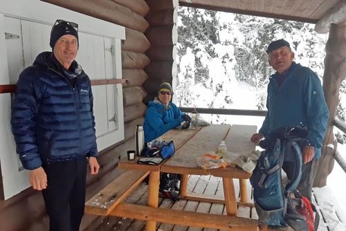 Pat, Mike and Carl at the Cascade Warden Cabin