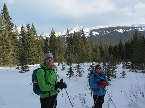 {1817 Anne Rose} & {206 Barb Mit} along Aspen trail, Old Baldy in distance
