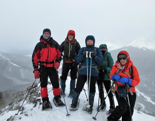 Group photo at our high point on the shoulder of Commonwealth Ridge