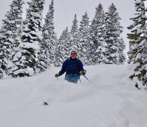 Ed scouting out a line