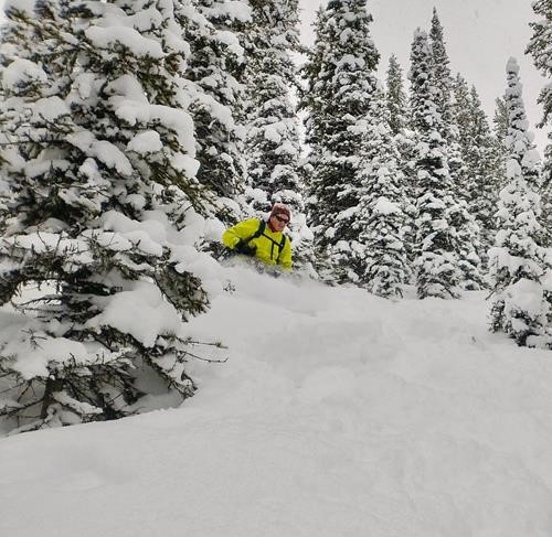 Jim in waist deep snow 
