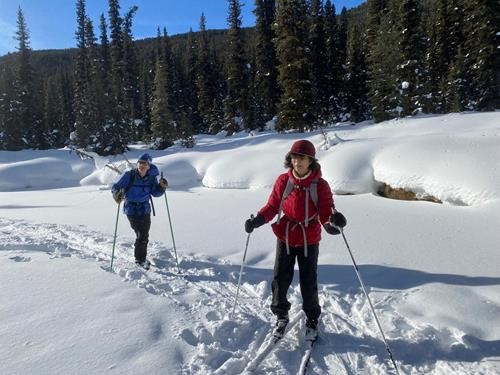 Clifton and Toshiko on Baker Creek