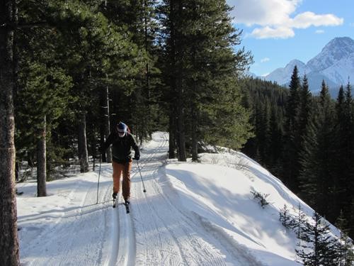 west coaster {532 John Duerden} checks out snow that isn't wet on Moraine trail