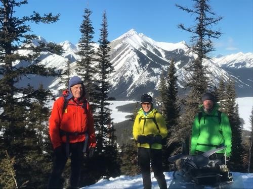 {1168 John Gapp}, {428 Alda Sigvaldason} & {1817 Anne Rose} overlooking Mt. Indefatigable