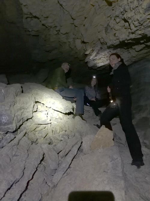 Inside the cave