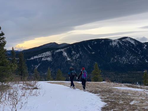 The only section with no snow