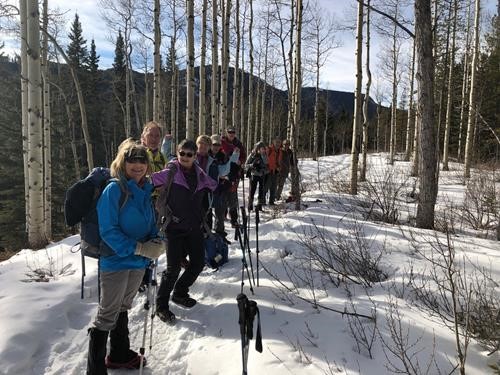 soft snow and easy walking along Riverview Trail