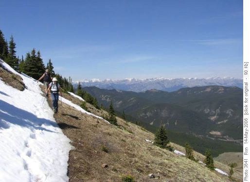 Kay & Andy descending Cox Hill