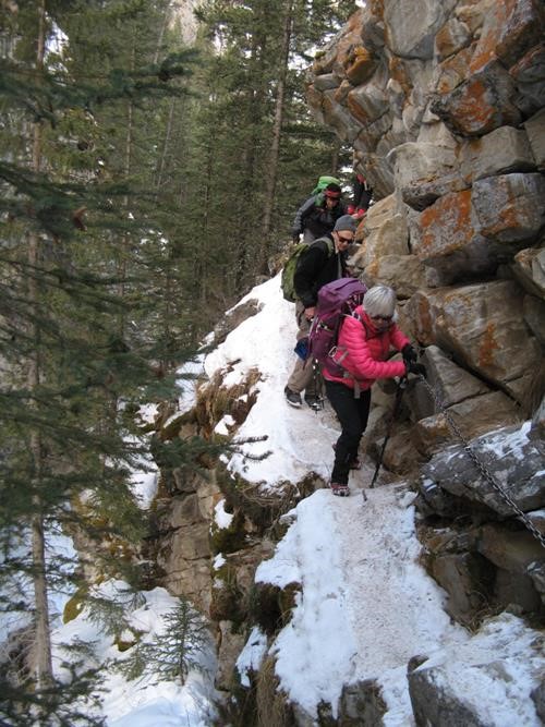 Ledge traverse