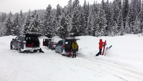 Unloading at the trailhead