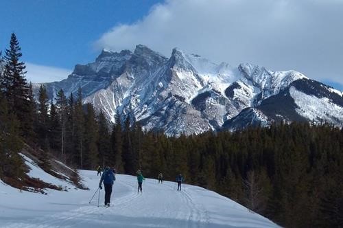 Heading up the hill to the parking lot