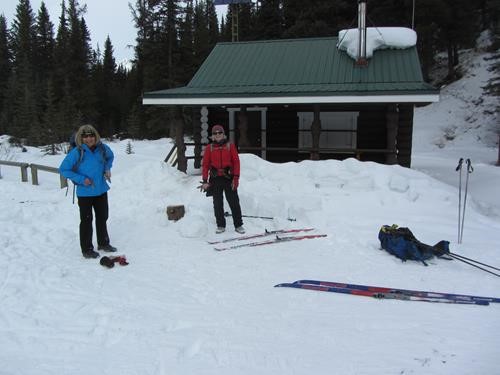 Barbara & Jane at the Cascade River warden cabin
