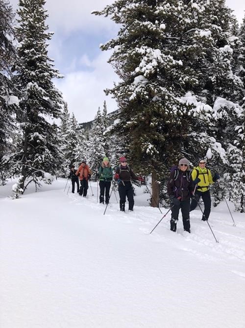 Group taking a break on the trail