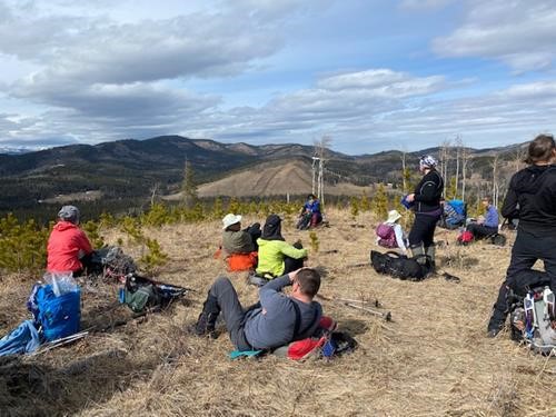 Relaxing at the top of Hickory Hill