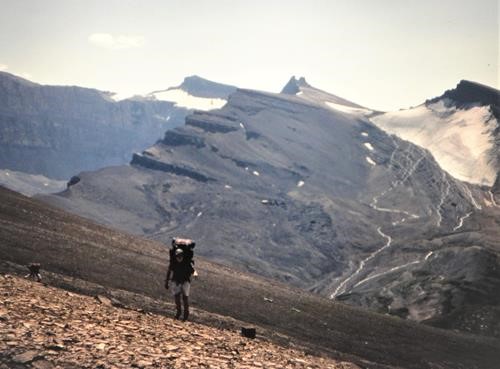 {0 Richard Jull} backpacks near Mt. Wilson in September 1998