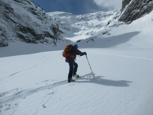 Dave uptracking near the top of the hourglass