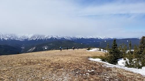 Prairie Mountain ridge with cloud bank to the west.