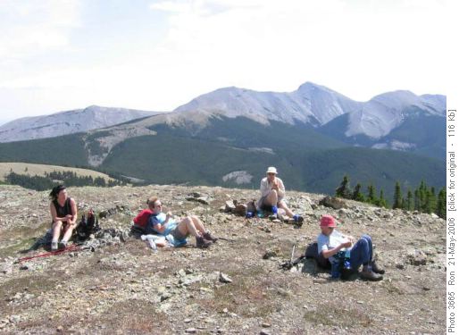 Jumpingpound summit, view east to Moose Mtn.