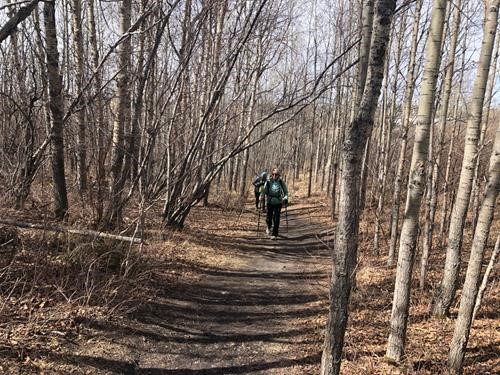 Heading back on dry trails