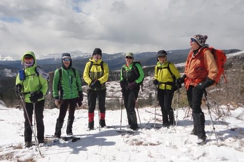 Group on northernmost summit of Aspen Ridge