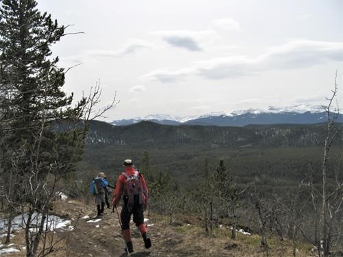 Hiking down Foran Grade ridge