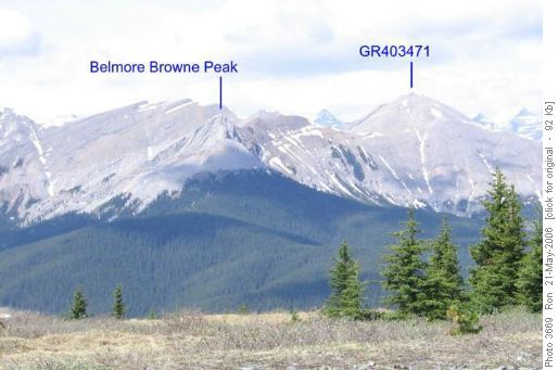 Belmore Browne Peak from Jumpingpound
