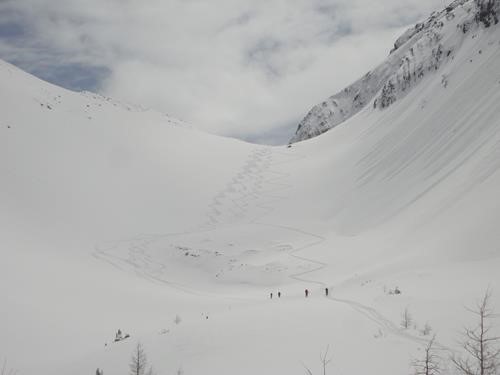 You can clearly see that the snow was good for end of April