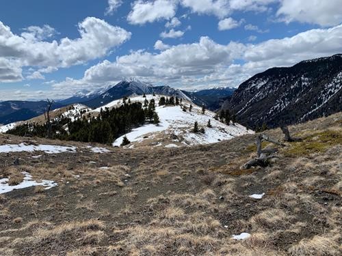 Middle section of the ridge - Thunder Mountain at back